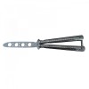 Briceag fluture antrenament DEPOX&reg;, otel inoxidabil, Bullet Blade, 22 cm, argintiu