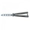 Briceag fluture antrenament DEPOX&reg;, otel inoxidabil, Bullet Blade, 22 cm, argintiu