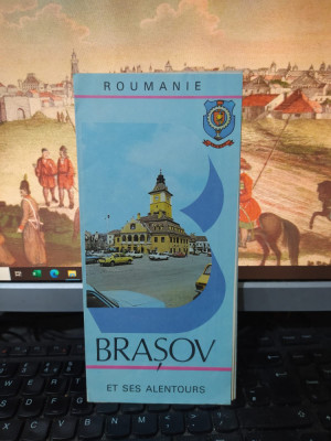 Brașov et ses alentours, hartă color și text &amp;icirc;n franceză, Publiturism 1986, 109 foto