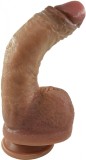 Cumpara ieftin Dildo Realist Braxton, Silicon Lichid, Maro, 23 cm, STD