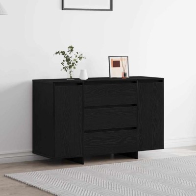 vidaXL Bufet cu sertar Stejar negru 120 x 41 x 75 cm Lemn compozit foto