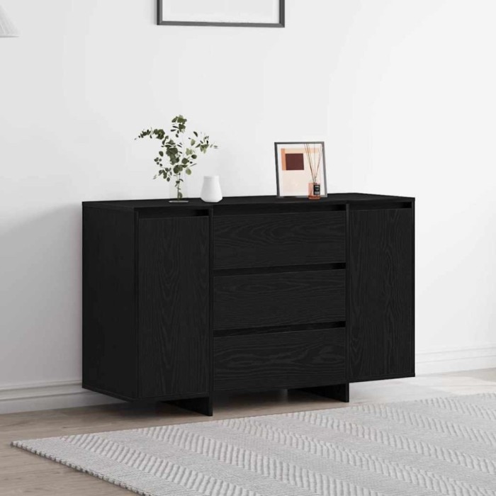 vidaXL Bufet cu sertar Stejar negru 120 x 41 x 75 cm Lemn compozit