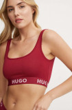 HUGO sutien culoarea bordo, neted