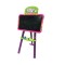 Set tabla 2 in 1, creta, markere, litere si cifre magnetice, burete, MalPlay 108403
