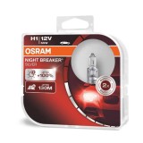 Becuri auto H1 far halogen Osram Night Breaker SILVER 12V 55W P14.5s set de 2 buc 64150NBS-HCB Kft Auto