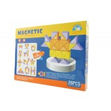 Set de construcție magnetic eMazing: 26 de piese multicolore, puzzle inteligent pentru copii