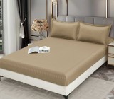 Cumpara ieftin Husa Pat cu Elastic Damasc, 3 Piese, 180x200 cm + 2 Fete Perna 50x75 cm