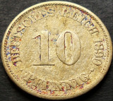 Cumpara ieftin Moned istorica 10 PFENNIG - GERMANIA, anul 1890 * cod 872 - Litera A, Europa