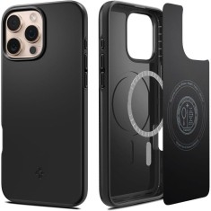 Husa iPhone 16 Pro Max Spigen Thin Fit MagSafe, negru foto