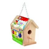 Set creativ DIY de pictat, din lemn, Casuta pasarelelor, Moxy
