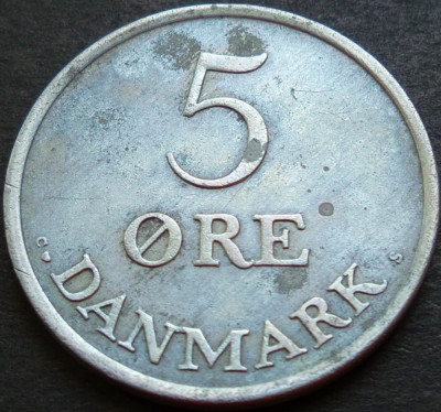 Moneda 5 ORE - DANEMARCA, anul 1962 * cod 4307 A foto