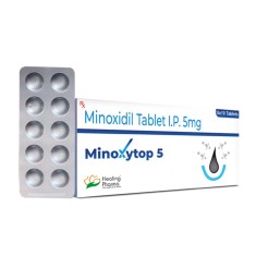 Supliment Alimentar, Healing Pharma, Minoxytop 5mg, Stimuleaza Cresterea Parului, 50 tablete