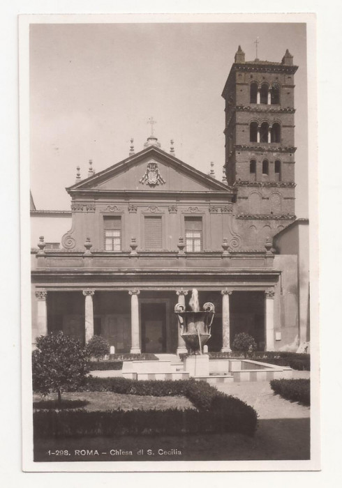FV2-Carte Postala- ITALIA - Roma, Chiesa di S. Cecilia, necirculata