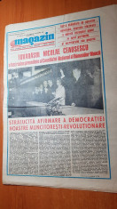 ziarul magazin 6 septembrie 1986-ceausescu reales presedintele oamenilor muncii foto