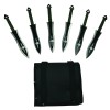 Set sase cutite de aruncat IdeallStore&reg;, Army Fury, otel inoxidabil, 19 cm