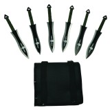 Cumpara ieftin Set sase cutite de aruncat IdeallStore&reg;, Army Fury, otel inoxidabil, 19 cm