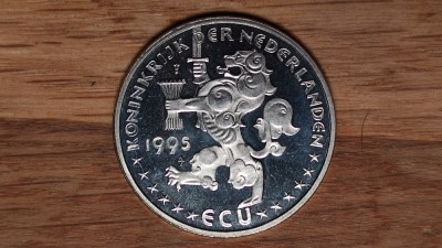 R08 Medalie / Token / Moneda comemorativa - Olanda 1 ECU 1995 - UNC PROOF foto