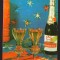CPIB 19440 FELICITARE DE ANUL NOU - PAHARE CU SAMPANIE, VIN SPUMANT