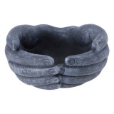Cumpara ieftin Ghiveci flori beton albastru Hands 20,5 x 20,5 x 10,5 cm