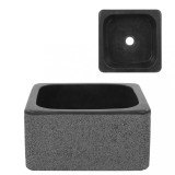 Cumpara ieftin Chiuvetă, negru, 30 x 30 x 15 cm, piatră de r&acirc;u