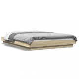 Cumpara ieftin Cadru de pat, stejar sonoma, 135x190 cm, lemn prelucrat