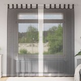 VidaXL Perdele din voile cu tablă 2 buc Negru