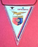 Fanion fotbal - CASERTANA FC 1908 (Italia) - folie de protectie si dimensiuni 26X19 cm