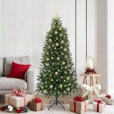 vidaXL Brad de Crăciun artificial cu 300 LED Verde 180 cm PE și PVC 3397358