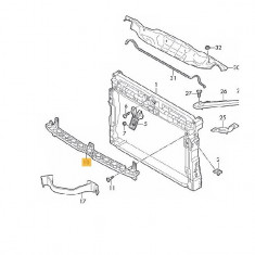 Suport fixare grila masca - trager VW Golf Sportsvan, 02.2014-, Model Trendline, Cod 510805706a, Fata, Aftermarket