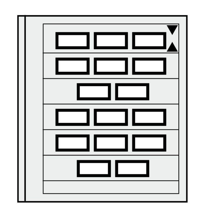 Set 5 folii pentru timbre, D-Blank 664PA, cu 6 straifuri pentru timbre individuale