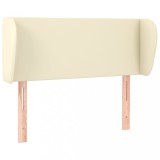 Cumpara ieftin Tablie de pat cu aripioare crem 93x23x78/88 cm piele ecologica