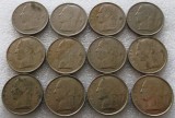 P3. Belgia set lot 12 x 5 Francs 1949 1950 1962 1967 1971 1972 1973 1974 1975 1977 BELGIE BELGIQUE **