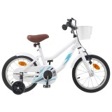 vidaXL Bicicletă pentru Copii 12 Inci pentru 2-4 ani Alb 42009587