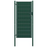 Gossi poarta de gard din pvc si otel, verde, 100x204 cm