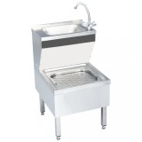vidaXL Chiuvetă spălat m&acirc;ini comercială cu robinet, oțel inoxidabil