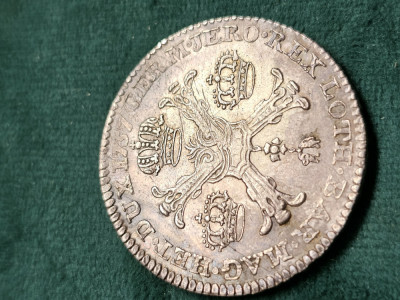 1/2 couronne 1757 , argint ... rara in stare buna foto