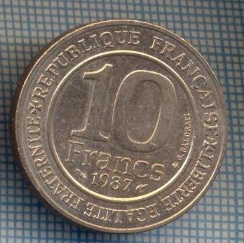 AX 1232 MONEDA - FRANTA - 10 FRANCS -ANUL 1987 -STAREA CARE SE VEDE foto