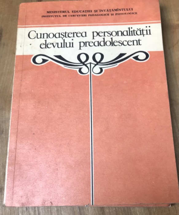 DVP31 Cunosterea personalitatii elevului preadolescent