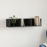 Dulap de perete, negru, 75x18x16,5 cm, lemn compozit GartenMobel Dekor, vidaXL
