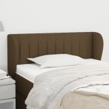 VidaXL Tăblie de pat cu aripioare maro &icirc;nchis 93x23x78/88 cm textil