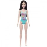 Papusa Barbie, La plaja in costum de baie, Tropical Blue, HXX51
