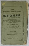 HARTA POSTEI, DRUMURILOR SI CAILOR FERATE ALE GERMANIEI , ELVETIEI , OLANDEI SI BELGIEI , TEXT IN LIMBA GERMANA , 1872