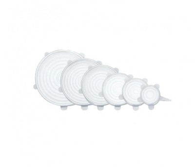 Capace Universale din Silicon, Set de 6 Dimensiuni Ideale pentru Pastrarea Prospetimii Handy KitchenServ foto