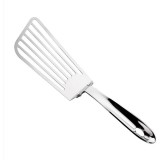 Spatula flexibila eMazing, Fish Turner, din otel, durabila, cu margini subtiri pentru taiere, pentru carne, oua, peste, multifunctionala, argintiu