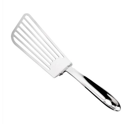Spatula flexibila eMazing, Fish Turner, din otel, durabila, cu margini subtiri pentru taiere, pentru carne, oua, peste, multifunctionala, argintiu foto