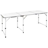 Cumpara ieftin Masă camping din aluminiu reglabilă 180 x 60 cm