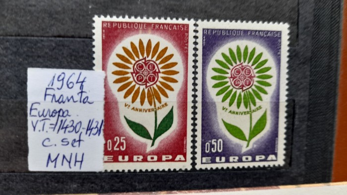 1964-Franta YT=1430-1431 2val c set MNH