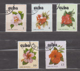 M2 TS2 7 - Timbre foarte vechi - Cuba - flori exotice, Flora, Stampilat