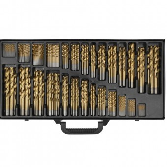 Set burghie titanate pentru metal in trusa 1-13mm,300 buc