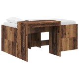 vidaXL Cadru de Pat cu Birou 2 pcs Stejar artizanal 80 x 160 cm 3422673